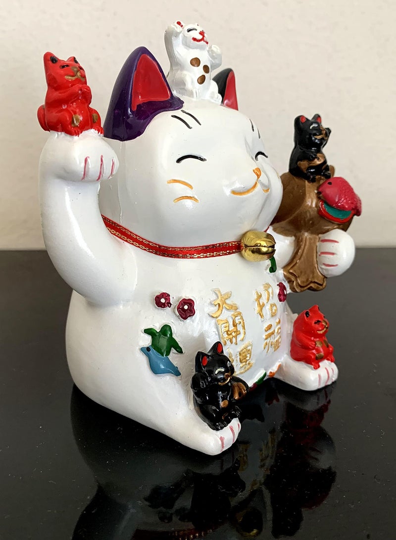 Betterdecor Maneki Neko Lucky Cat Decor for Good Luck, Prosperity & Positive Energy â€“ Feng Shui Figurine with Hidden Coin Bank - Image 4